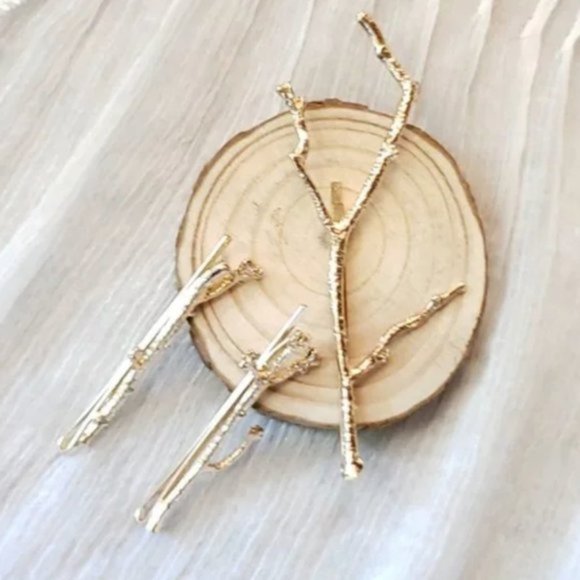 Anthropologie Little Twig Hair Pins Clips